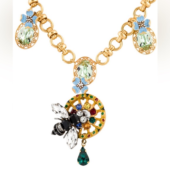 Dolce & Gabbana Bee & Enamel Pendant 🐝 Jewelry Necklace - Picture 2 of 3